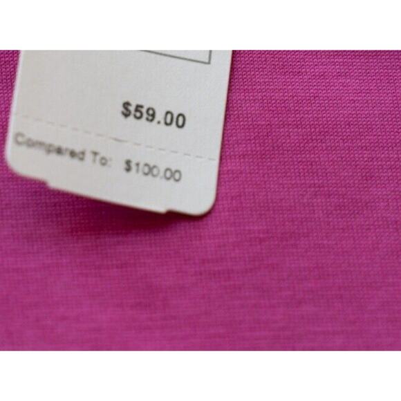 NWT Neiman Marcus Pink Fuchsia Cold Shoulder Scoop Neck Top Casual - Picture 6 of 12